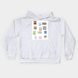 Retro Stamp Design Kids Hoodie